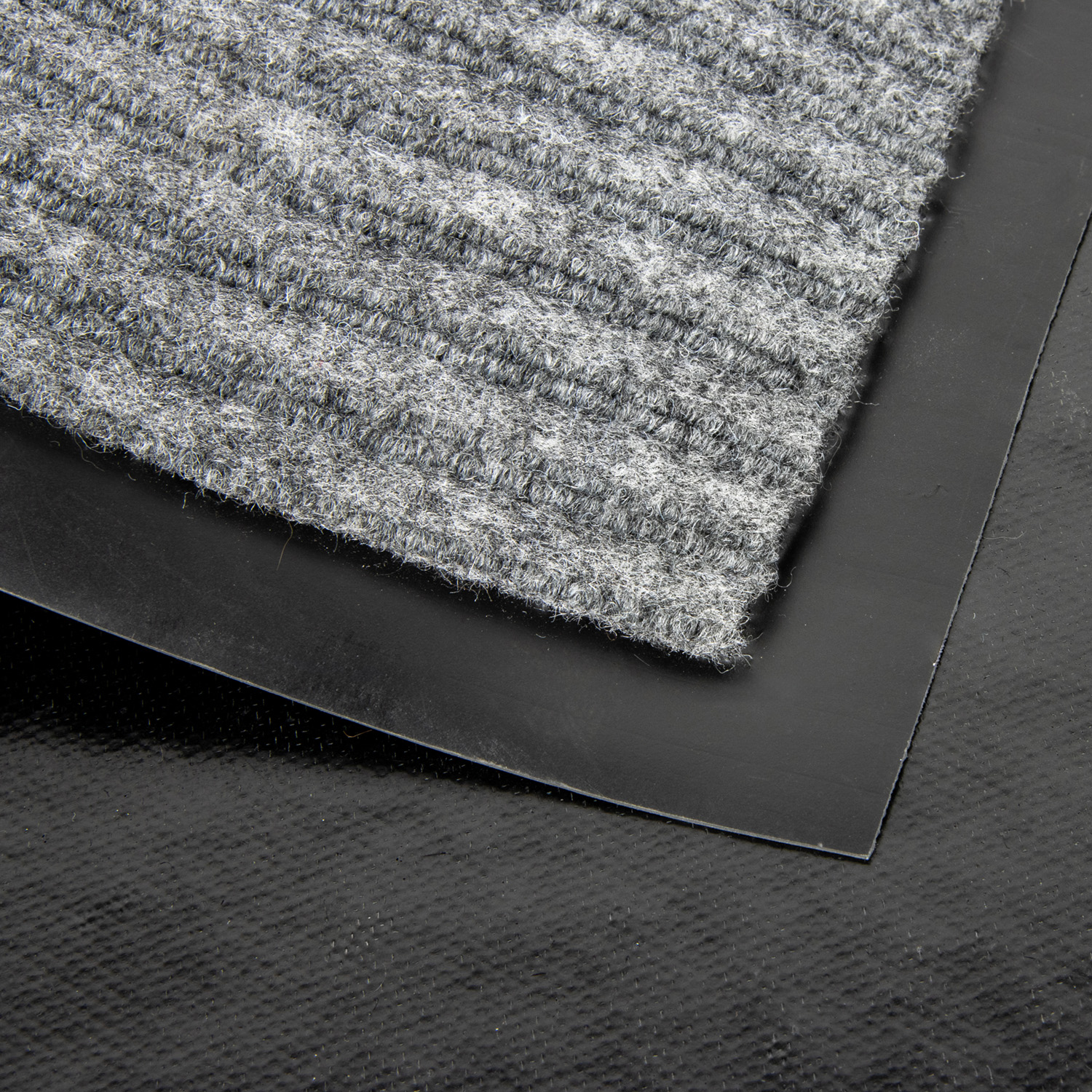 Коврик влаговпитывающий 60*90 см ребристый серый "KOVROFF" (арт.20302) *1/10 (МШ16)