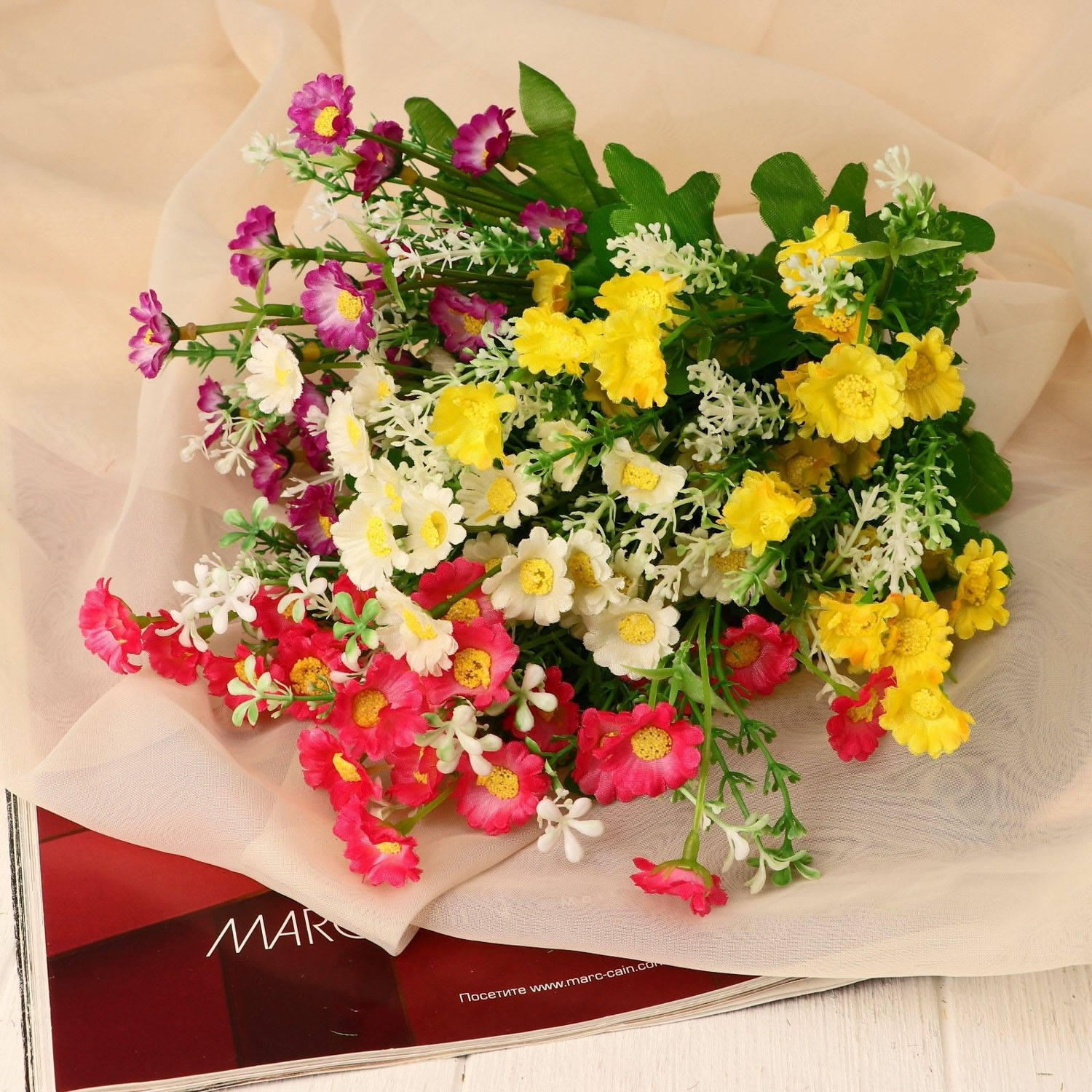 Букет "Маргаритки садовые" 2х30 см, микс  9229342