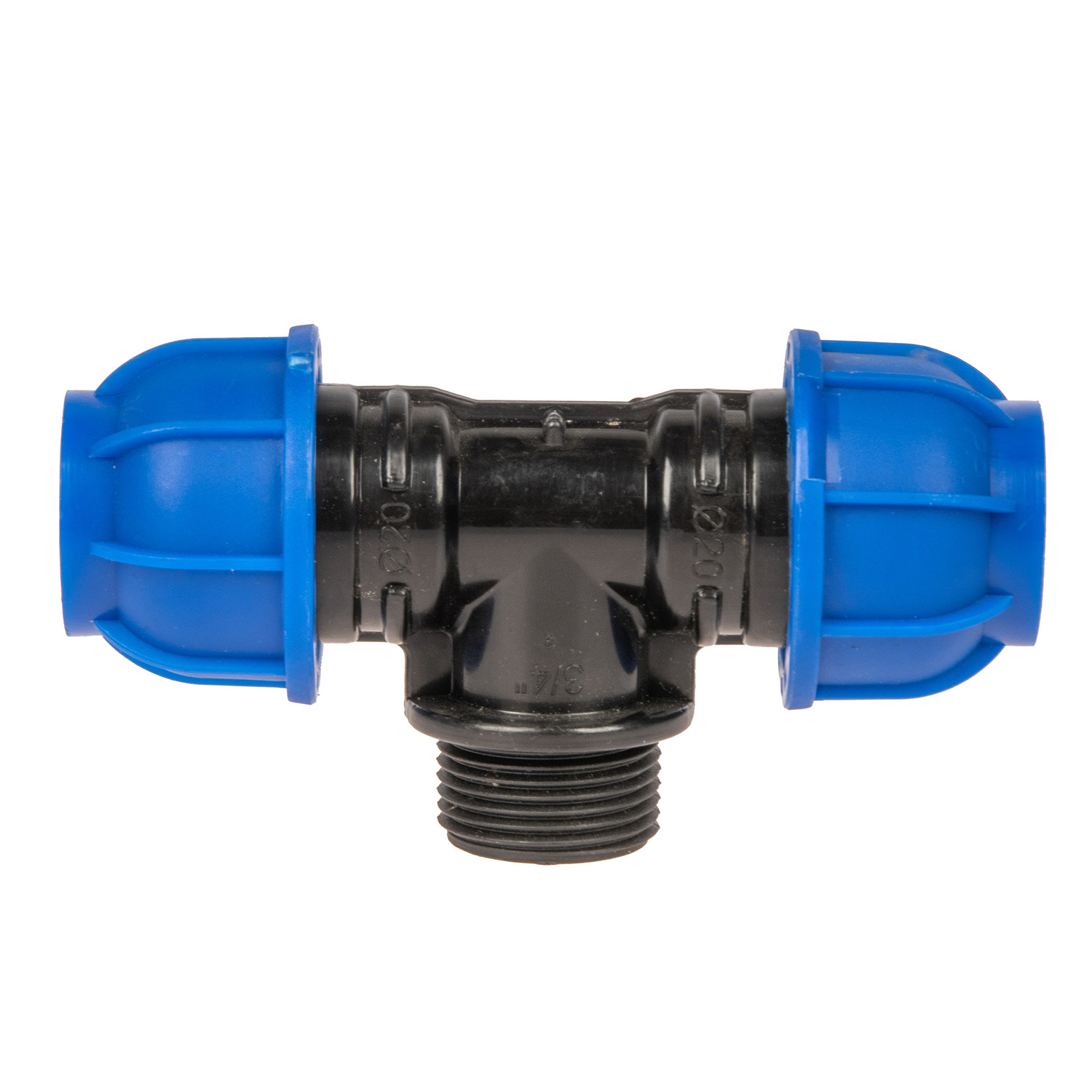 Тройник ПНД компрессия Ø 20х3/4"х20 наруж. резьба *1/60