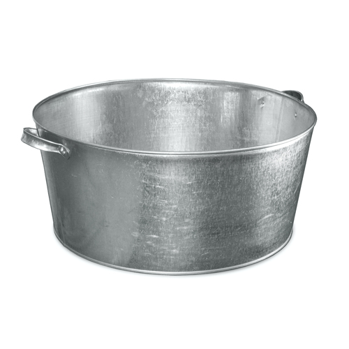Таз металл. оцинкованный  38л круглый с ручками *1/5