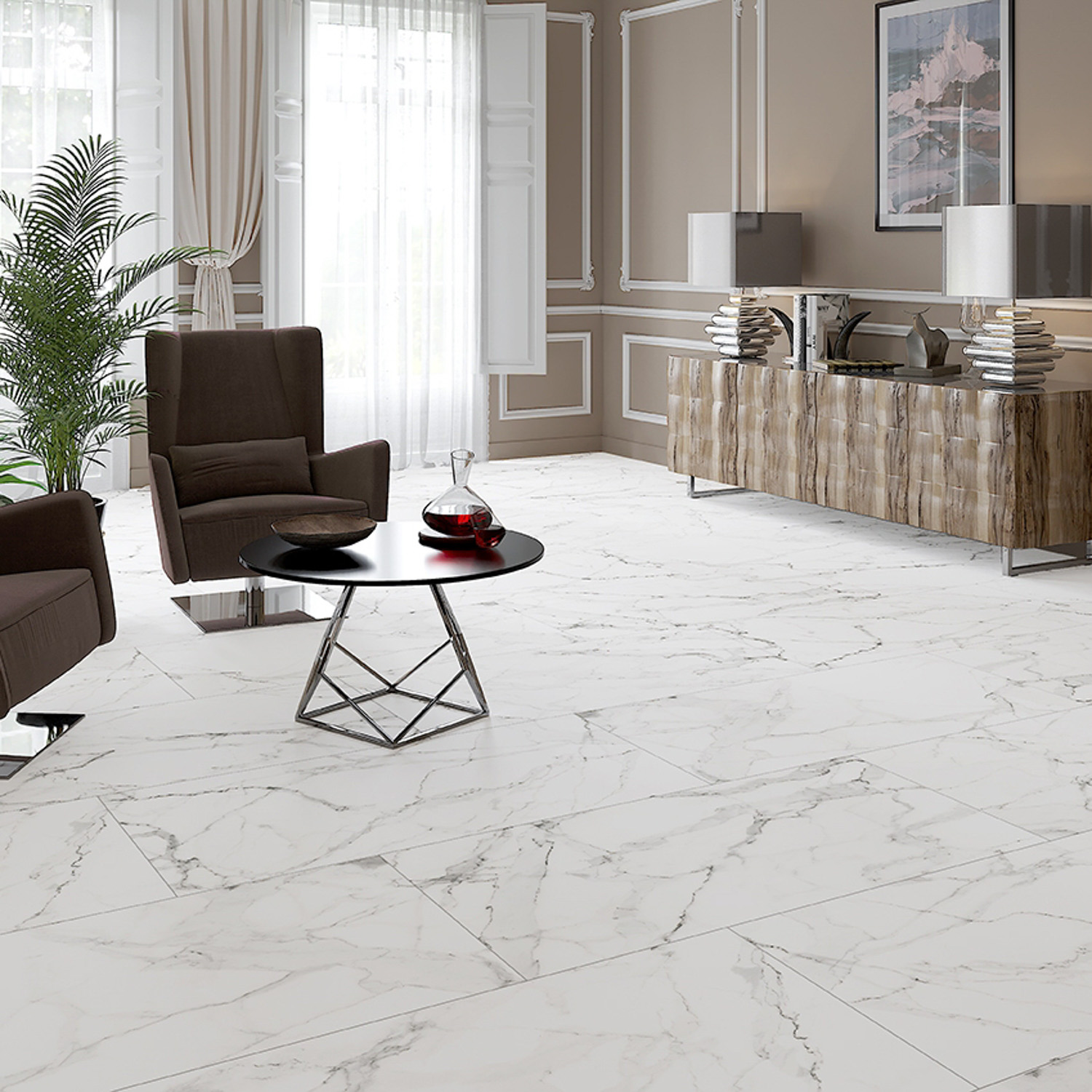 Керамогранит 1.44 м² Axima Florence, 1200x600x10 мм, серый