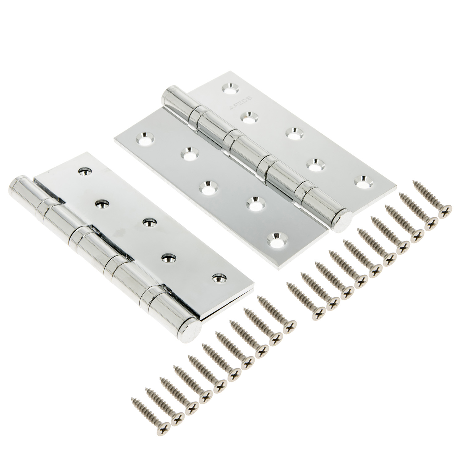 Петля универсальная 120*80*3мм ХРОМ CR (комплект 2шт.) АПЕКС *1/5/50