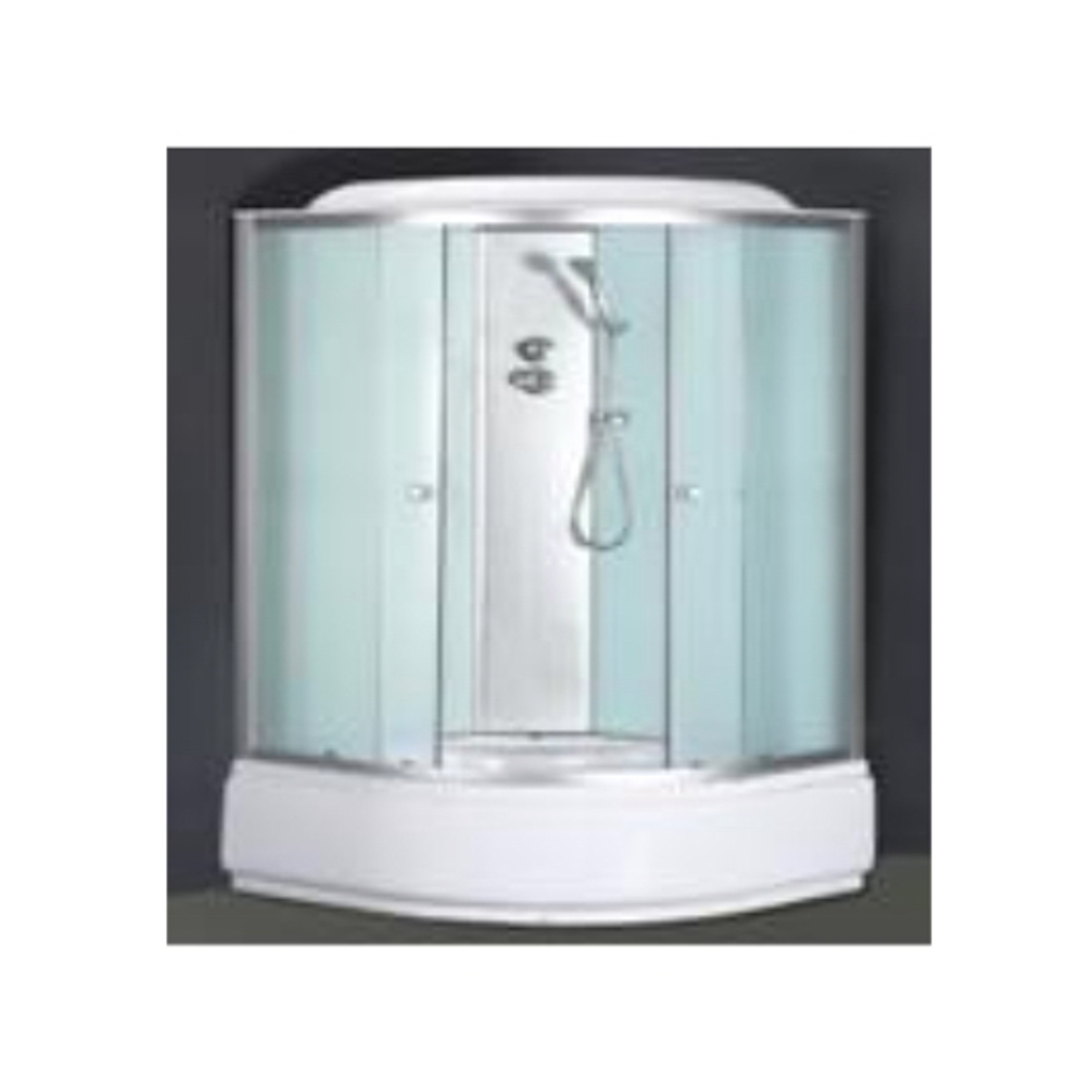 Кабина душевая 80х80х215 см Verner Sanitary Ware, низкий поддон, стекло прозрачное, белый