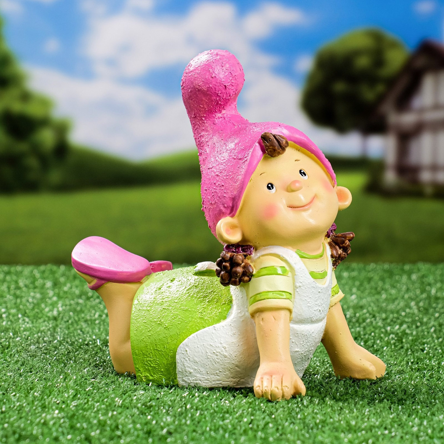 Садовая фигура "Девочка-гномик" 13x19x19см 7751170 Садовая фигура "Девочка-гномик" 13x19x19см 7751170