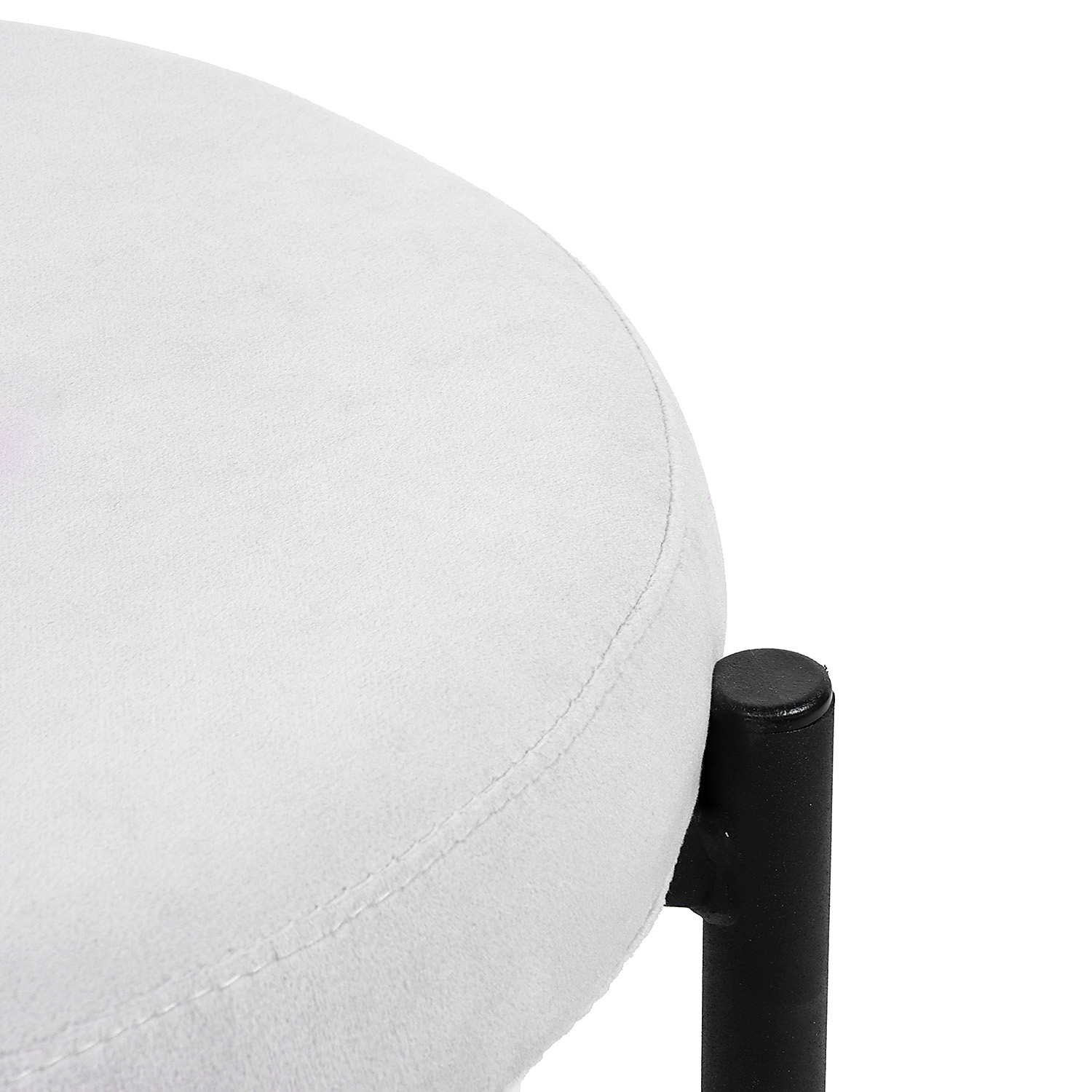 Табурет металл."Cindy" 430x470xh600 380мм,опора металл 22мм черный КОНФЕТТИ СИЛЬВЕР*2