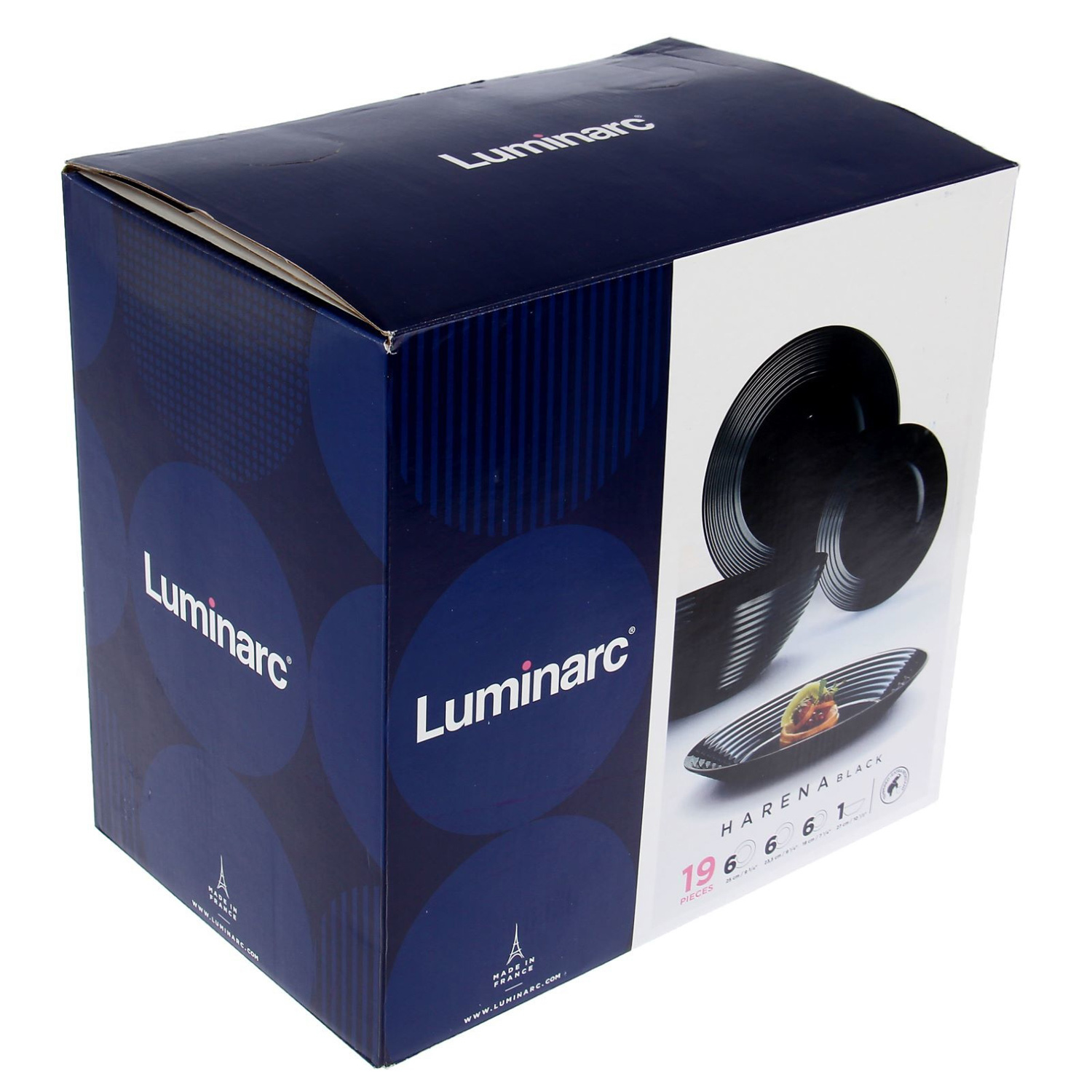 яяяСервиз столовый 19 предметов HARENA BLACK 2546717