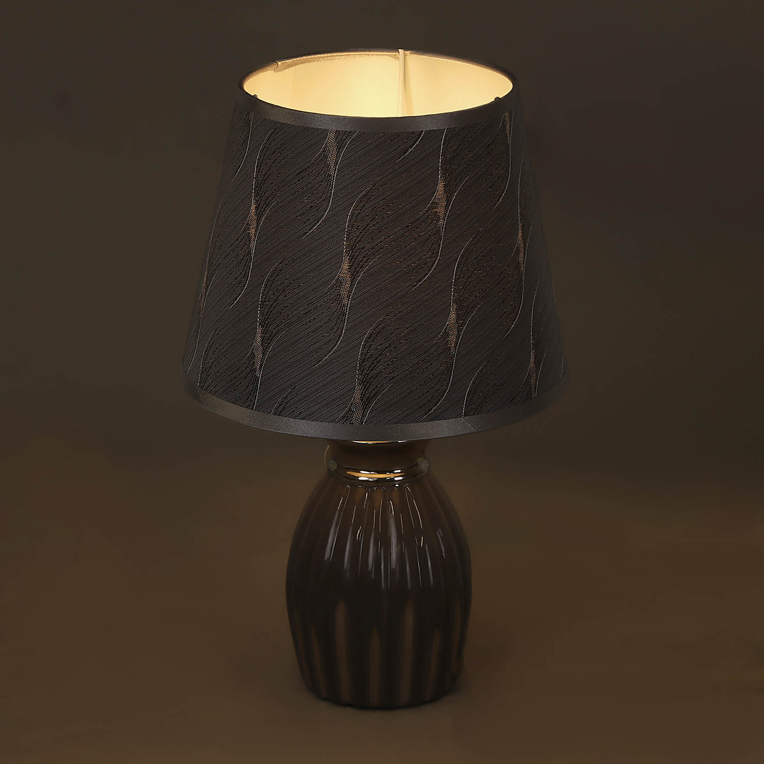 Лампа настольная 01904-0.7-01 GY SL Е14 40Вт (керамика+абажур) *1