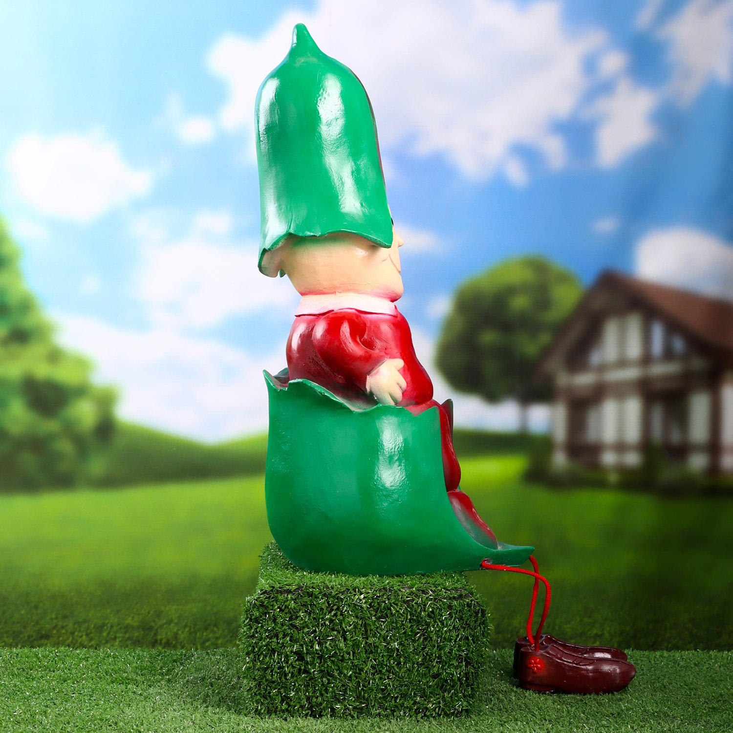 Садовая фигура "Гном фасоль" 21х16х44см 10349488