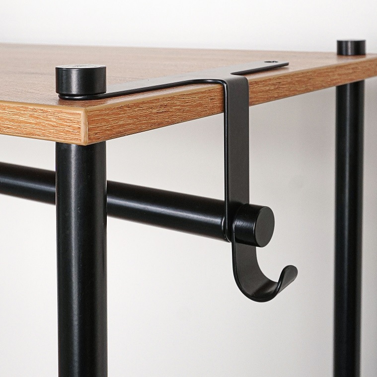 Вешалка напольная "Прихожая 34" "НеШкаф" с 4полками,ш.0,83м,в.2м,гл.0,37м Дер./Черн. ПРНШ 34 Ч *1