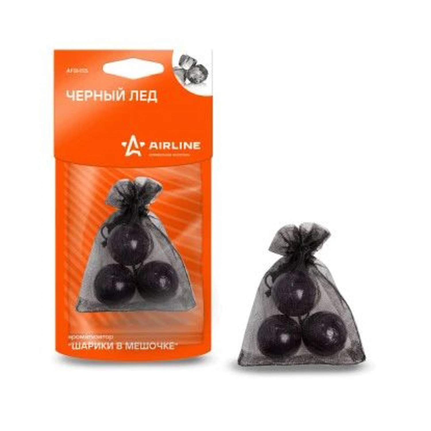 Ароматизатор AIRLINE Шарики в мешочке, черный лед AFSH115   6775114 Ароматизатор AIRLINE Шарики в мешочке, черный лед AFSH115   6775114