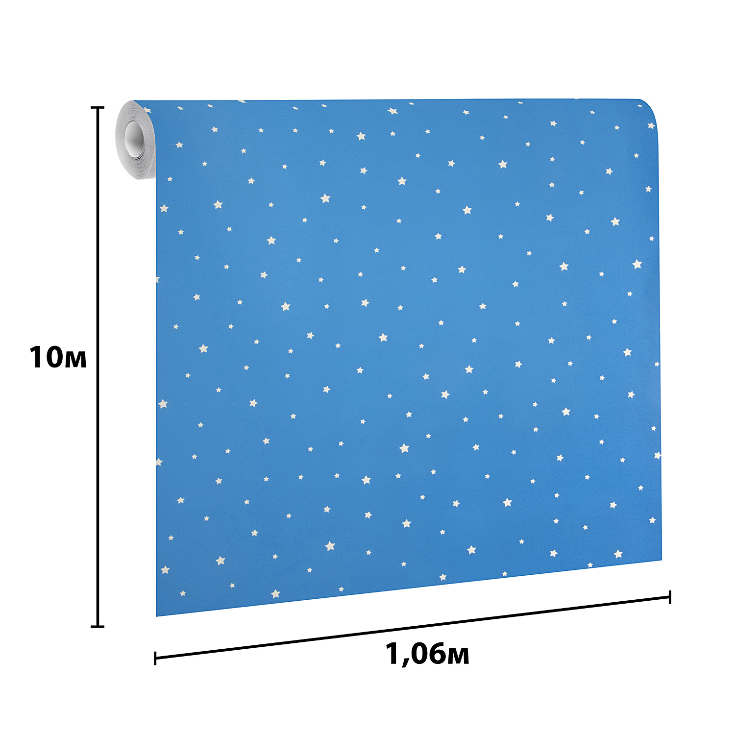 яяяОбои флиз Авангард 1,06*10м 11-251-01 звезды синий  *1/9