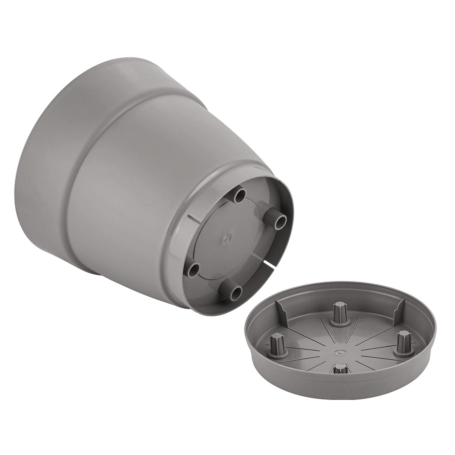 Кашпо пластм. "Villa de Fiori"  1,1л d верха 130мм h155мм с поддоном Француз. платанIG660010025*1/10