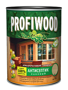 Антисептик для дерева алкидный лаковый бесцветный 2,4 кг PROFIWOOD *1/6/216