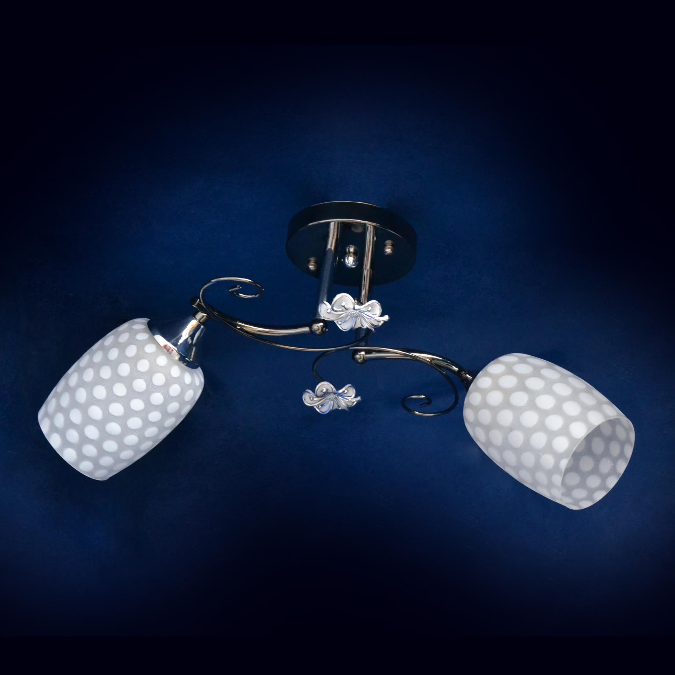 Люстра Verner Lighting А2455/2, 40 Вт, Е27, 2 лампы, черный/хром