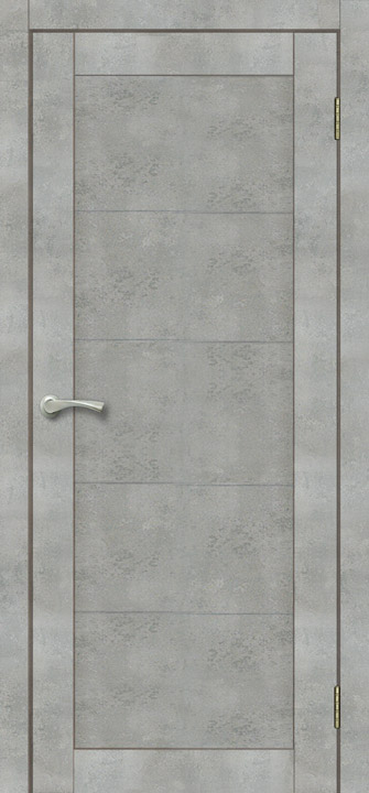 яяяДверь межкомнатная глухая ЦАРГИ ПВХ COMFORT-1 Бетон серый 600мм BROZEX-WOOD  *1