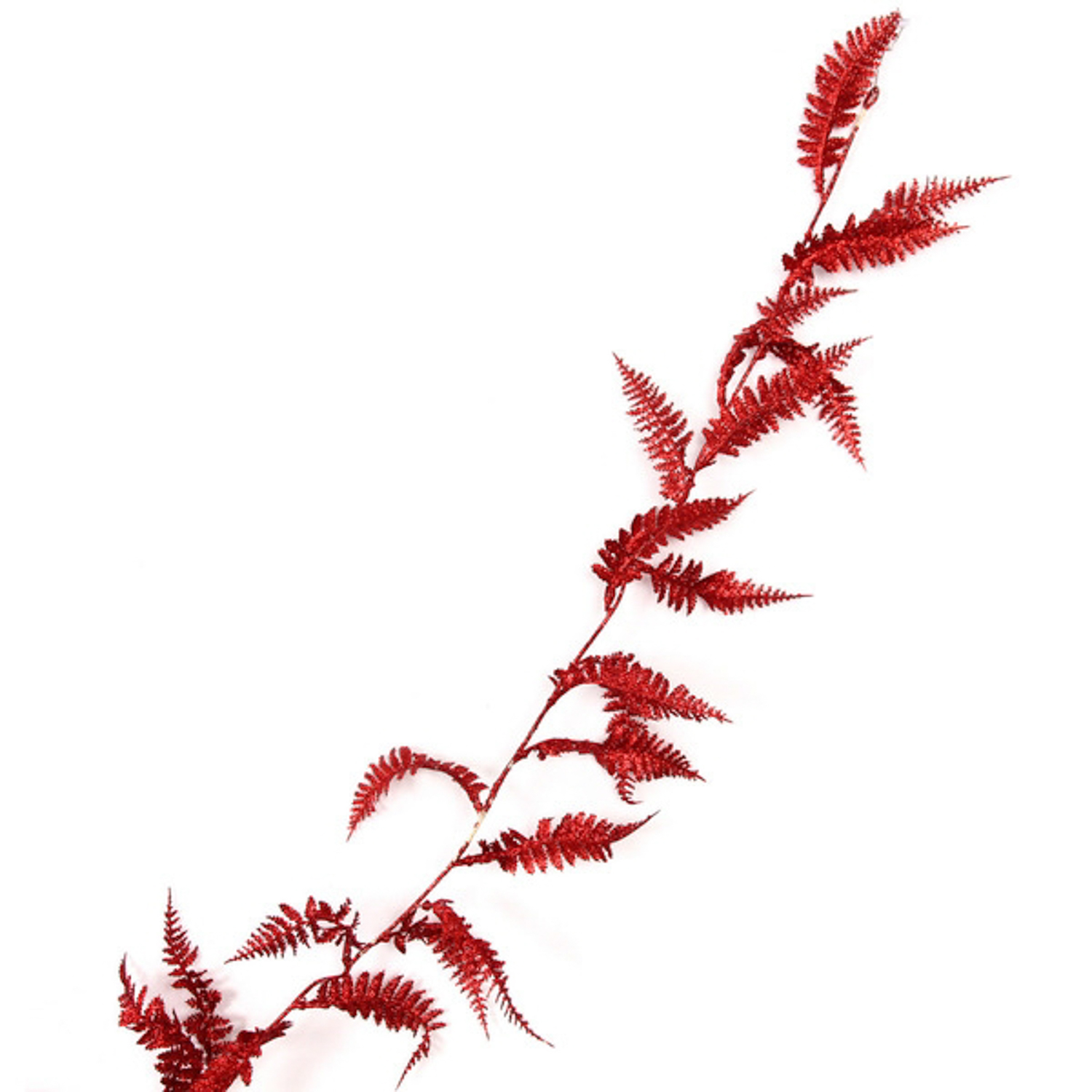 Украшение новогоднее "Сияющий папоротник" 1,80 м, Красный