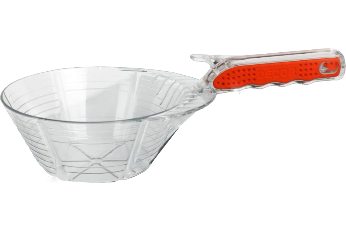 Ковш для растворов 1,1л пластиковый прорезиненная ручка арт.670-2201 DECOR *8/24 Ковш для растворов 1,1л пластиковый прорезиненная ручка арт.670-2201 DECOR *8/24