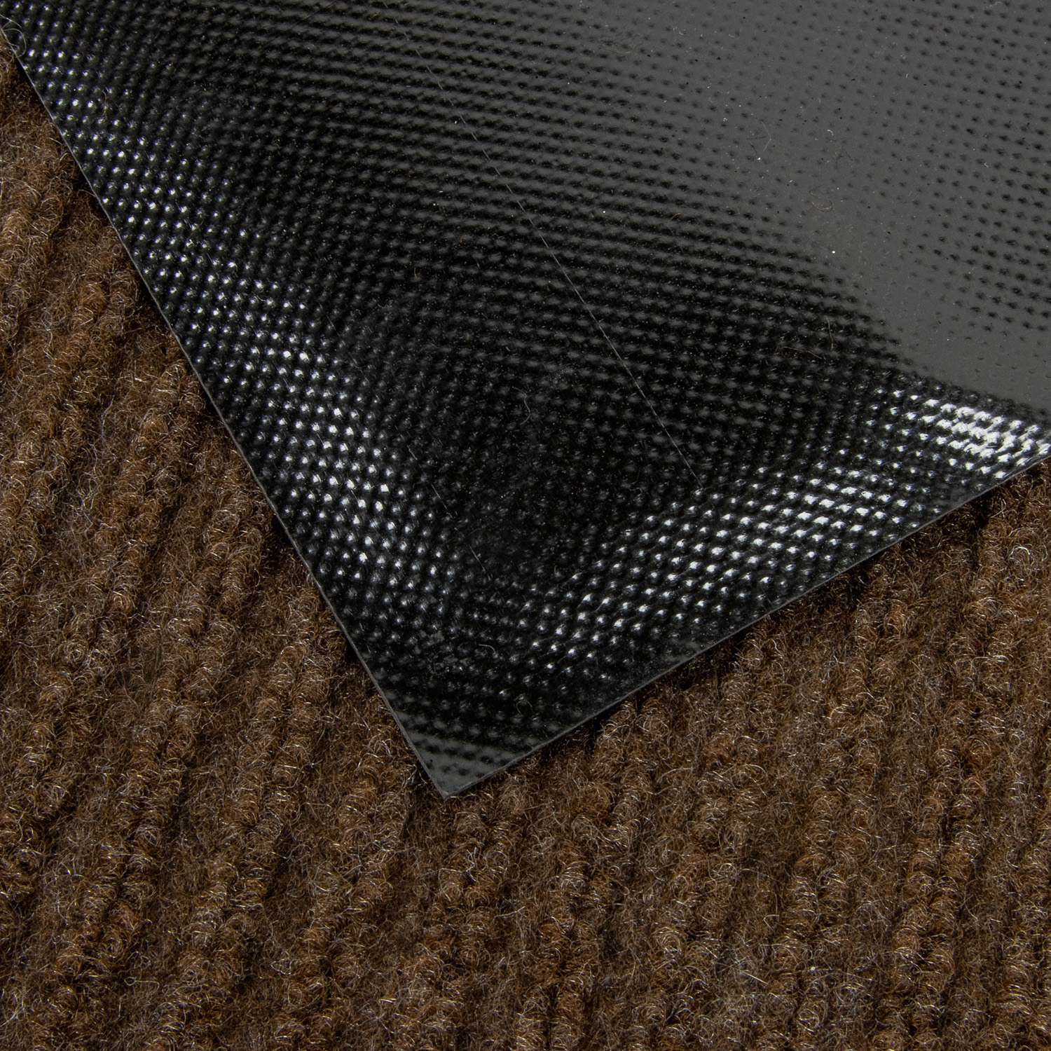 Коврик влаговпитывающий 90*120 см  ребристый коричневый "KOVROFF" (арт.20403)  *1/6 (ОУ09)