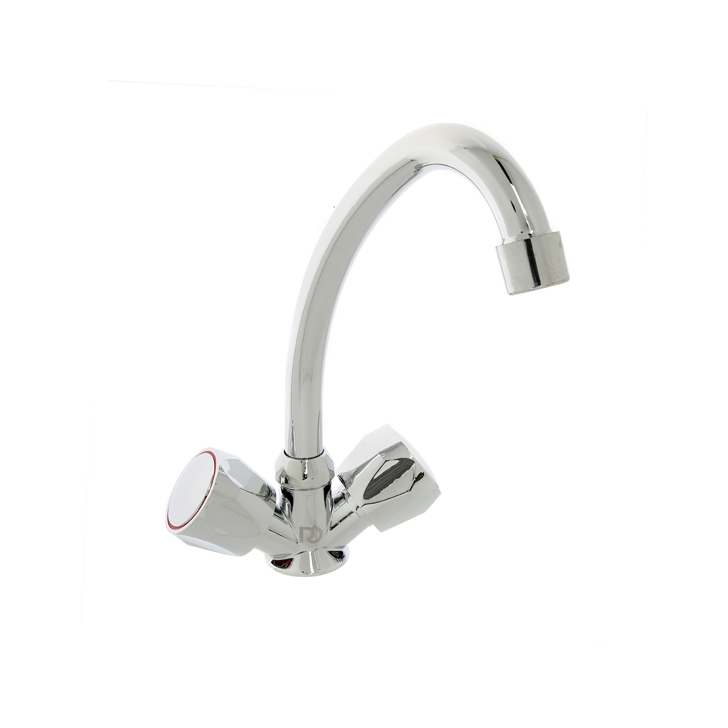 Смеситель для кухни Roegen RR021A, высокий излив, двухвентильный