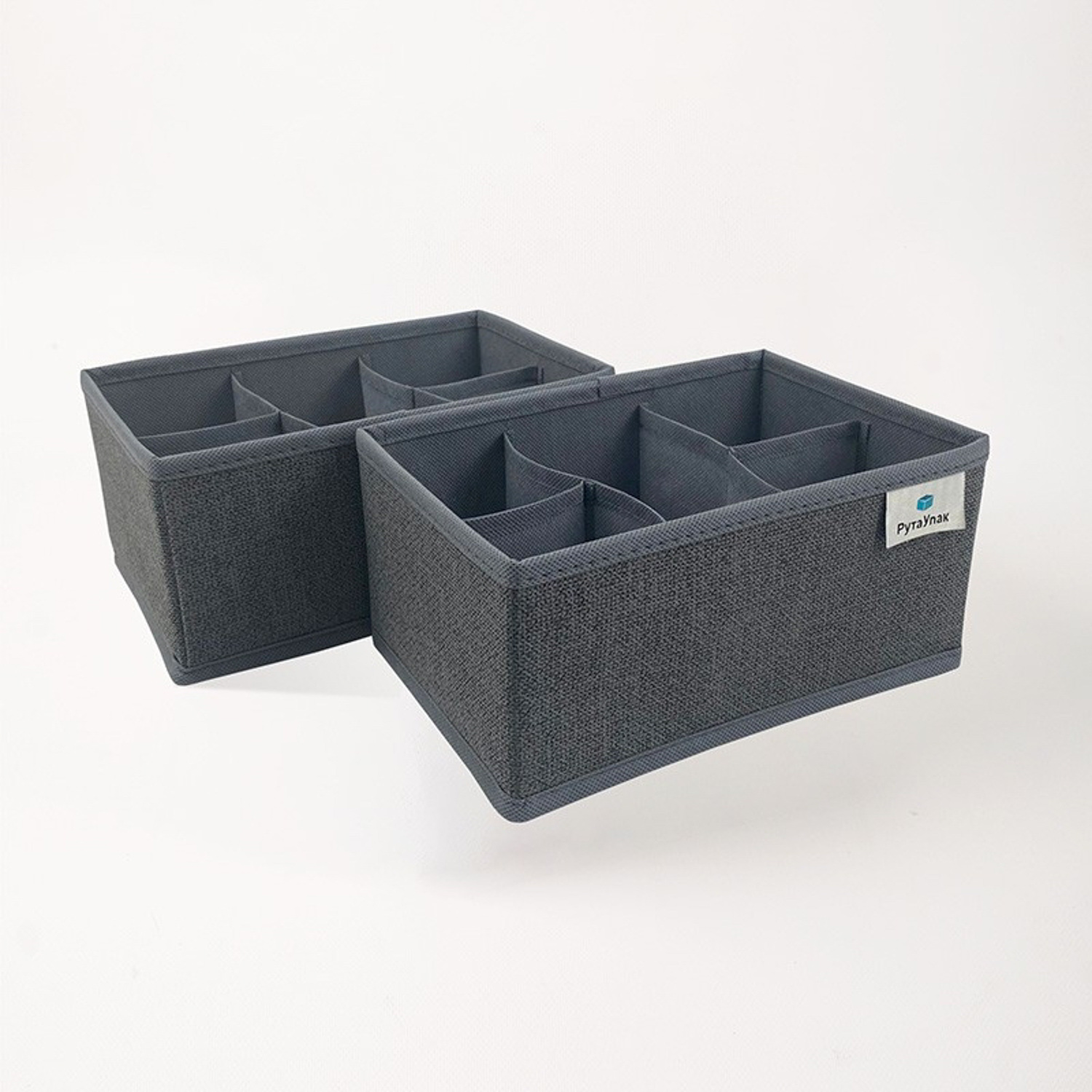 Короб для хранения нетканый материал "Графит" 1шт:280х140х100мм + 2шт:140x140x100мм Д70702.027*1/40