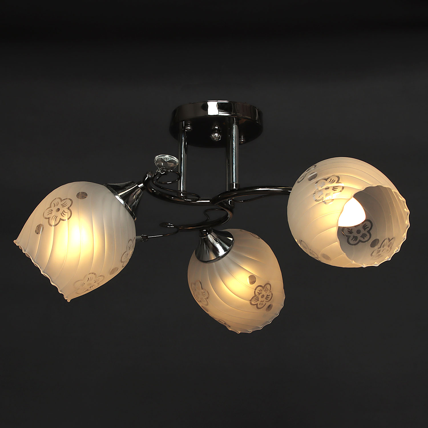 Люстра Verner Lighting А2662/3, 40 Вт, Е27, 3 лампы, черный/хром