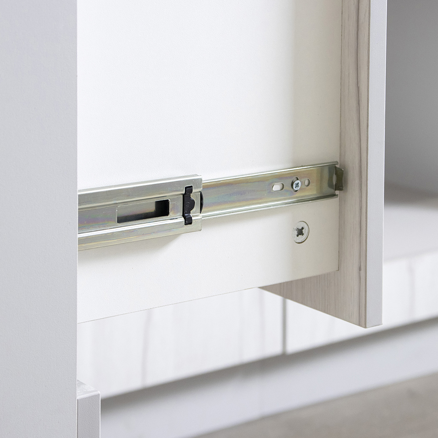 Шкаф напольный 400х850х600 мм BROZEX-WOOD Camellia, с тремя ящиками, серый / юта