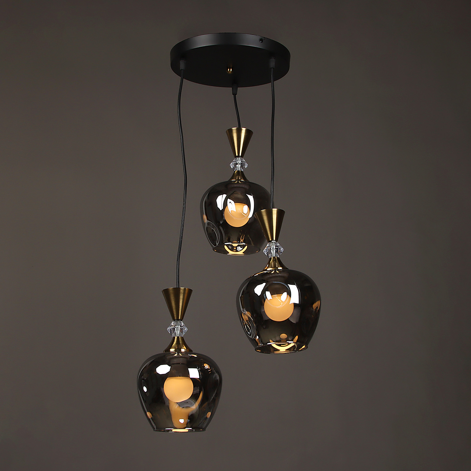 Светильник подвесной N6560/3Н ВК+СОР  3*40W E27 220V (d-365; h-800) S=12м2 VERNER LIGHTING *1