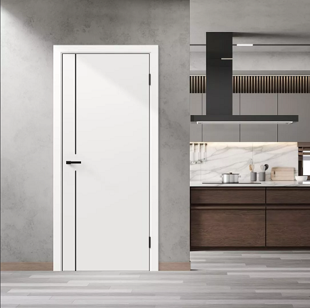 Комплект двери межкомнотной Аризона Белый жемчуг 800мм (дверь+погонаж+замок+ручка+петли)*1