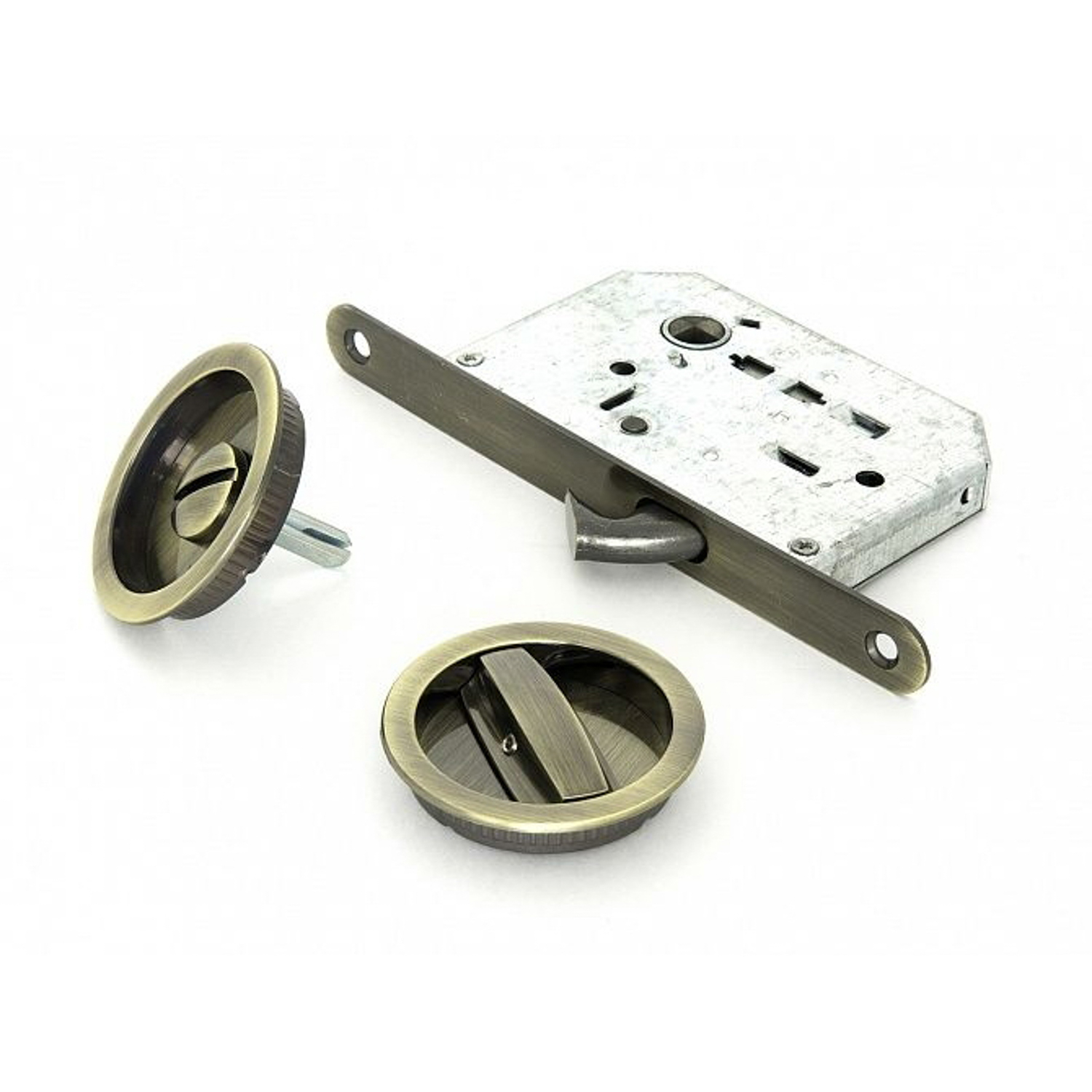 яяяРучка круглая с замком 03 ВК АВ Палладиум *1/30