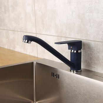Смеситель для кухни Potato P49222-14 длинный излив (темно-синий) *1/10