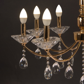 Люстра IL1242-8PPA-29 GD 40Вт Е14 S=30м2 *1