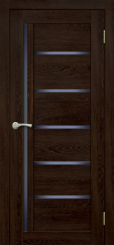 Дверное полотно остекленное BROZEX-WOOD Comfort-6, 2000х700х36 мм, кедр венге 3D