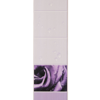 Панель ПВХ 2700х250 мм КронаПласт UNIQUE, капли росы, фиолетовый 0.675 м²