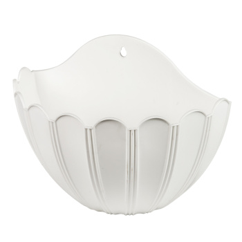 Кашпо пластм. настенное "Хризантема" 1л 95х85мм h153мм Белое КХН 1 Б (Екатеринбург) *1/100