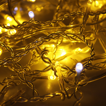 Гирлянда «Бахрома» Vegas, 3х0.6 м, фиксинг, теплый белый, 72 LED, IP44