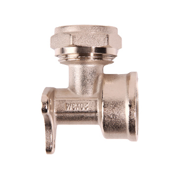 Уголок с креплением 20х3/4"(Ø20) цанга/мама (водорозетка) STI (864) *1/80