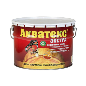 Защитно-декоративное покрытие 9 л для древесины АКВАТЕКС ЭКСТРА, алкидное, бесцветный Защитно-декоративное покрытие 9 л для древесины АКВАТЕКС ЭКСТРА, алкидное, бесцветный