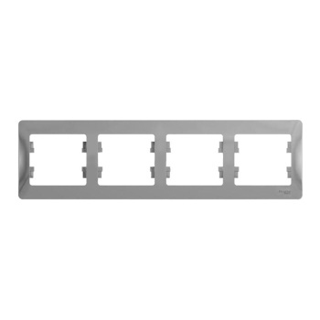 яяяРамка 4-м Glossa горизонт. алюм. SchE GSL000304