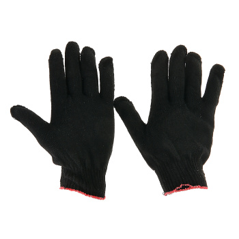 Перчатки ХБ б/покр 10кл (5 нитей) 44гр СТАНДАРТ черные (594Р) *10/200/400