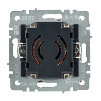 Светорегулятор "BRITE" белый 600Вт поворотно-нажимной IEK BR-D20-0600-K01  *1/8/80