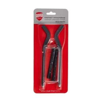 Кронштейн д/радиатора черный плоский с дюбелем 7,2х170мм (КОМПЛЕКТ 2ШТ) *1/50