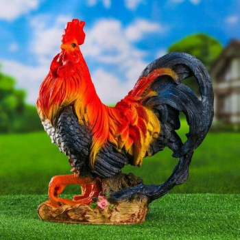 Садовая фигура "Петух андалузский" 46х42х23см  6780525