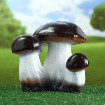 Садовая фигура "Гриб-боровик тройной" 25*23*23 см 460047