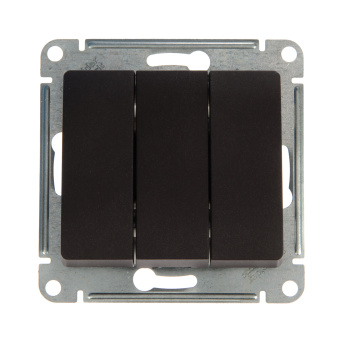 Механизм выключателя 3-кл. СП GLOSSA 10А IP20 10AX шоколад SchE GSL000831