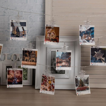 НИТЬ DCR. 4.5 м, с насад. “Прищепки елочка”, IP20, Н.С. LED-20-220V, фиксинг, Т/БЕЛЫЙ 4445732