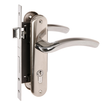 Замок врезной 70мм никель матовый N23 Нора-М *1/20