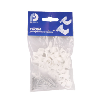 Скоба электроустановочная №8 прямоуг. (50 шт) Росдюбель*10/100