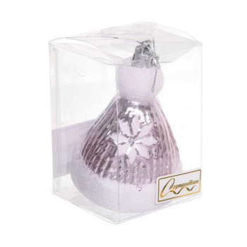 Ёлочная игрушка Новогодняя шапочка 6,5*6,5*9,5 см, розовый