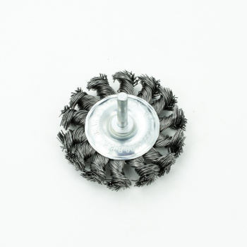 Щетка-крацовка "круглая" витая жесткая проволока 0,5мм 75мм для дрели арт.36703075 Bohrer *1/120