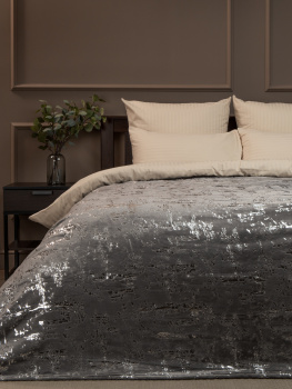 Плед 150*200см фланель лазер серый TF FNL GY11-SL 040 /1520 Absolute *1